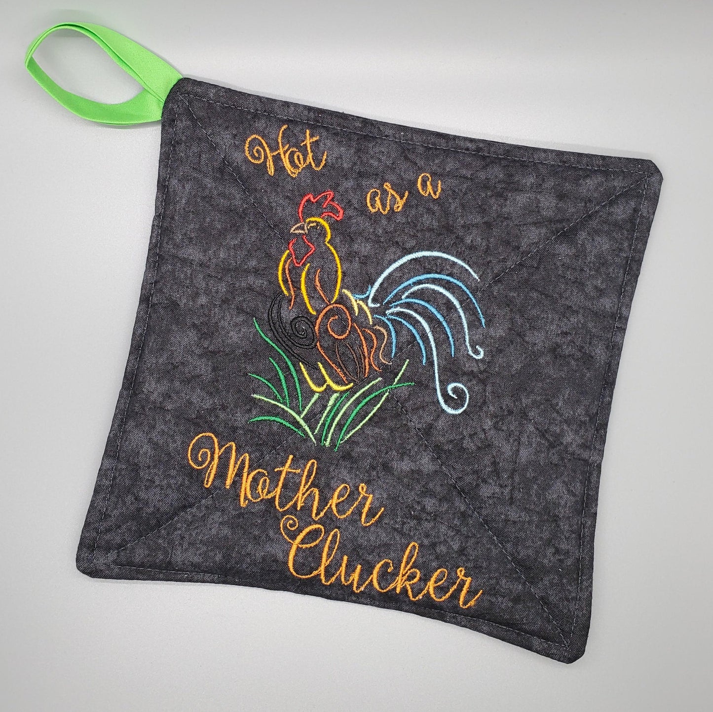Set of (2) Rooster Pot Holders, Country Chic, Rooster, Mother Clucker, Pot Holder, Sassy, Not Today, Hot Pad, Country Kitchen