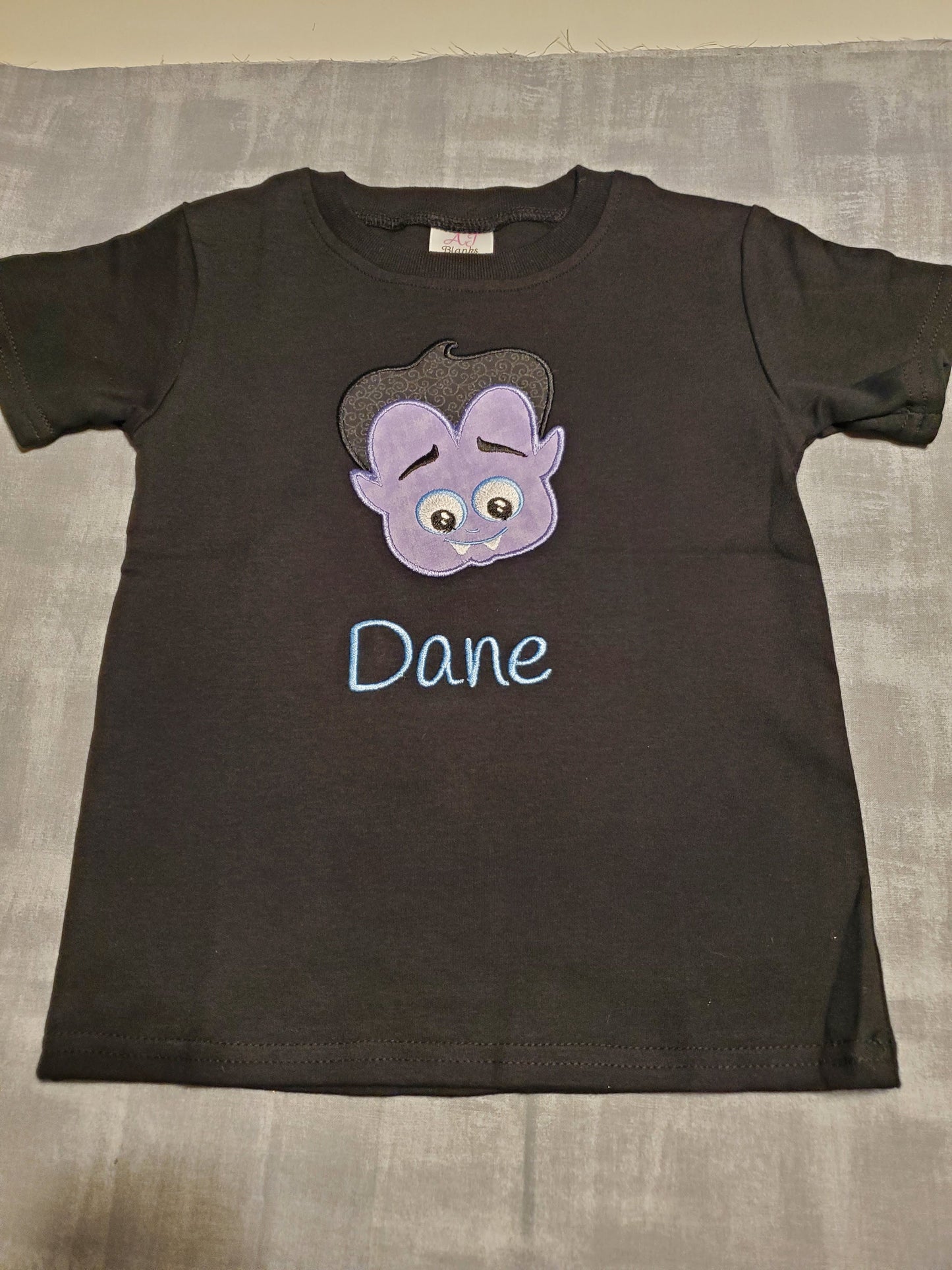 Dracula Shirt, Boy's Halloween Shirt, Vampire, Embroidered Shirt, Monster, Personalized Shirt