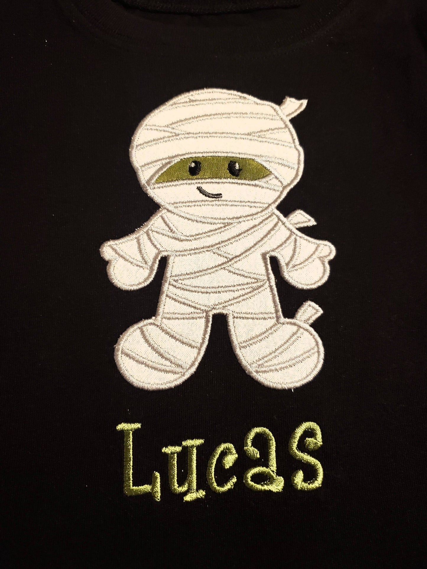 Mummy Shirt, Boy's Halloween Shirt, Embroidered Shirt, Monster, Personalized Shirt
