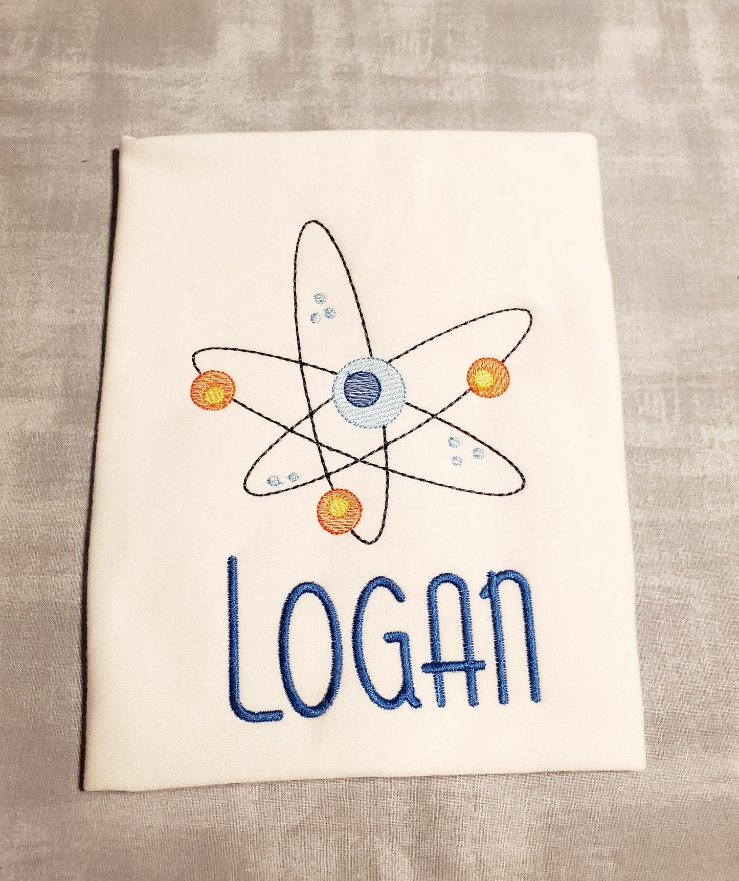 Atom, Science, Embroidered shirt