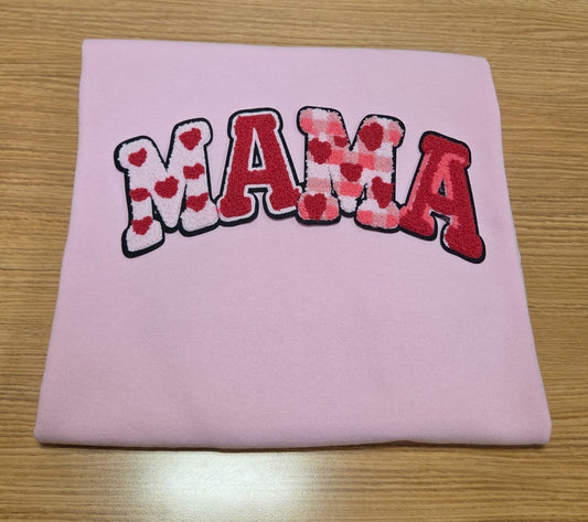 MAMA Heart Chenille Sweatshirt