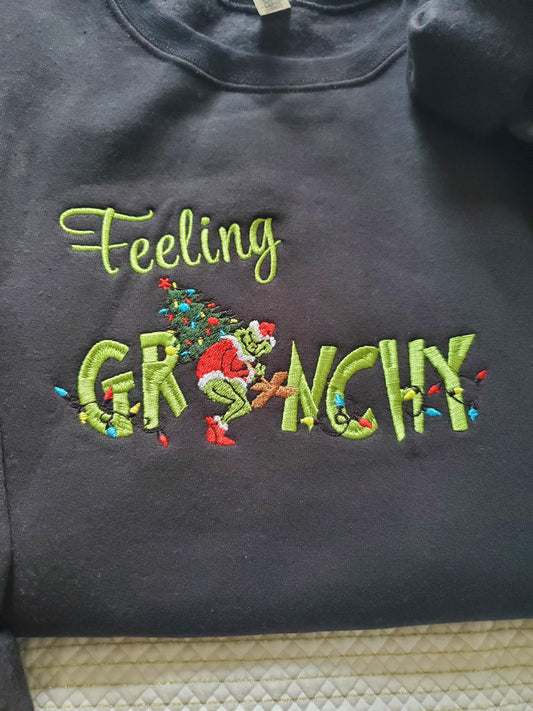 Feeling Grinchy, Christmas Sweatshirt