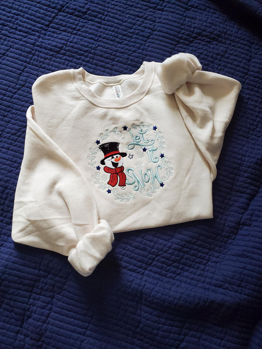 Let it Snow! Embroidered Sweatshirt