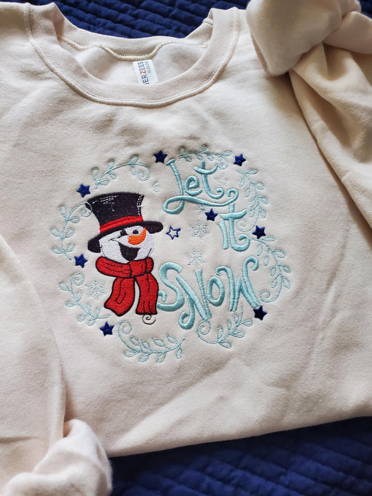 Let it Snow! Embroidered Sweatshirt