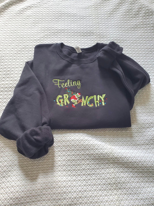 Feeling Grinchy, Christmas Sweatshirt