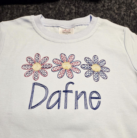 Flower Trio Shirt, Personalized, Cute, Flowers